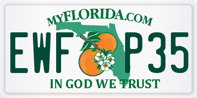 FL license plate EWFP35