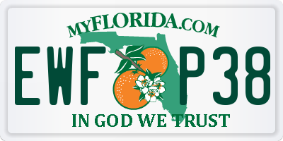 FL license plate EWFP38