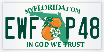 FL license plate EWFP48