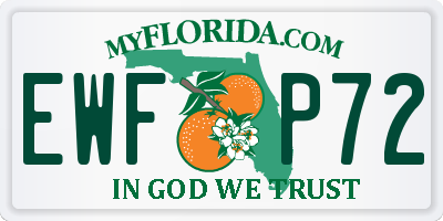 FL license plate EWFP72