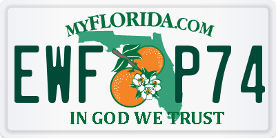 FL license plate EWFP74