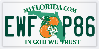 FL license plate EWFP86