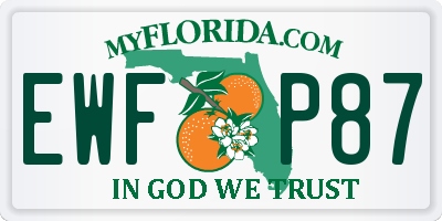 FL license plate EWFP87