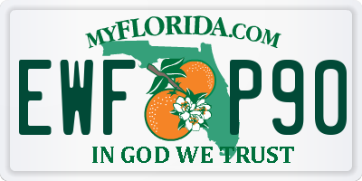 FL license plate EWFP90
