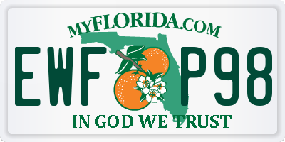 FL license plate EWFP98