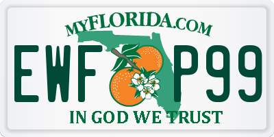 FL license plate EWFP99