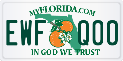 FL license plate EWFQ00