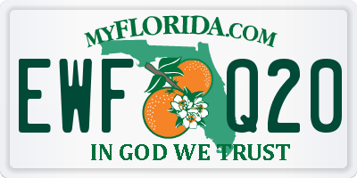 FL license plate EWFQ20