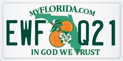 FL license plate EWFQ21