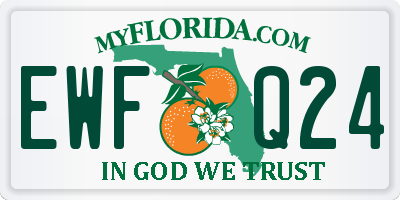 FL license plate EWFQ24