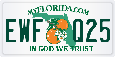 FL license plate EWFQ25