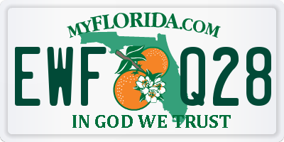 FL license plate EWFQ28