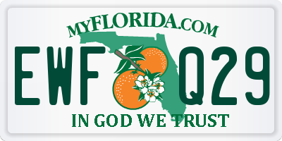 FL license plate EWFQ29