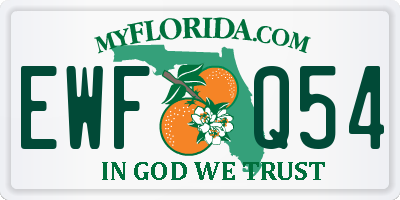 FL license plate EWFQ54
