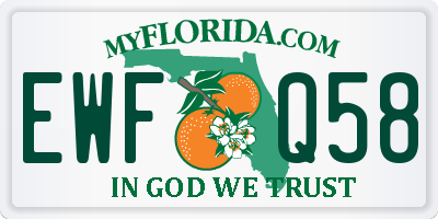 FL license plate EWFQ58