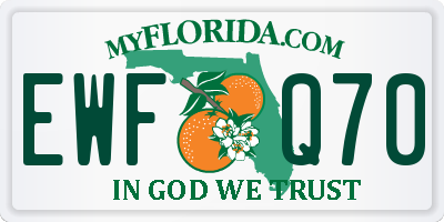 FL license plate EWFQ70