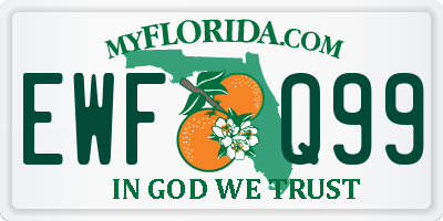 FL license plate EWFQ99