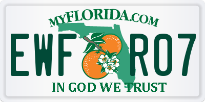 FL license plate EWFR07