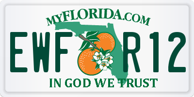 FL license plate EWFR12