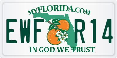 FL license plate EWFR14