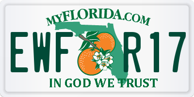 FL license plate EWFR17