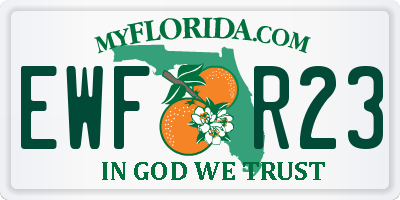 FL license plate EWFR23