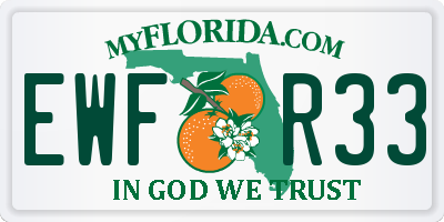 FL license plate EWFR33