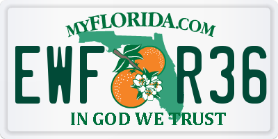 FL license plate EWFR36