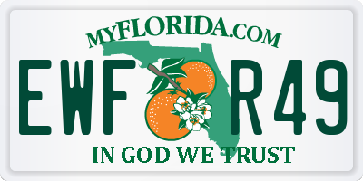FL license plate EWFR49