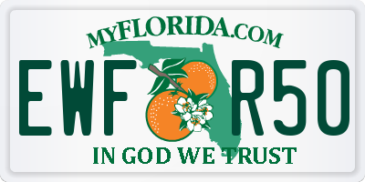 FL license plate EWFR50