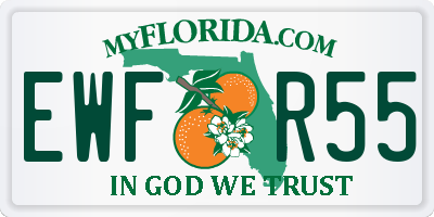 FL license plate EWFR55