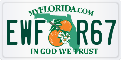FL license plate EWFR67