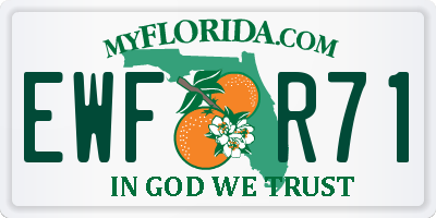 FL license plate EWFR71