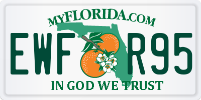 FL license plate EWFR95
