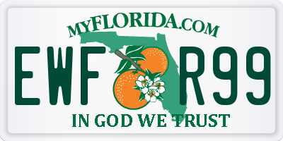 FL license plate EWFR99