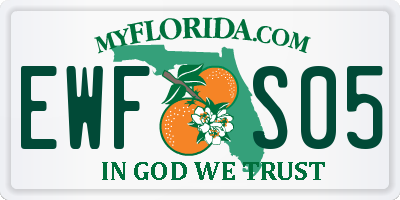 FL license plate EWFS05