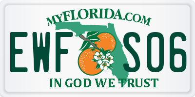 FL license plate EWFS06