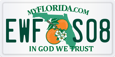 FL license plate EWFS08