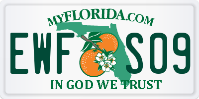 FL license plate EWFS09