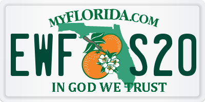 FL license plate EWFS20