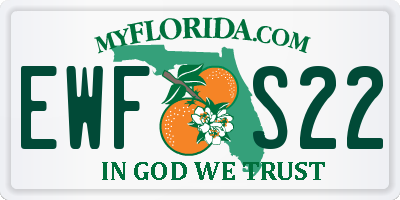 FL license plate EWFS22