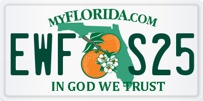 FL license plate EWFS25