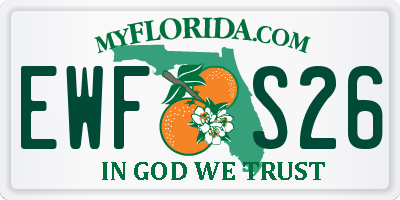 FL license plate EWFS26