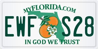 FL license plate EWFS28