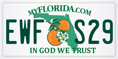 FL license plate EWFS29