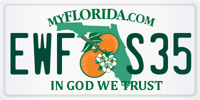 FL license plate EWFS35