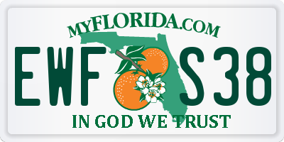 FL license plate EWFS38