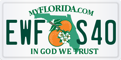 FL license plate EWFS40