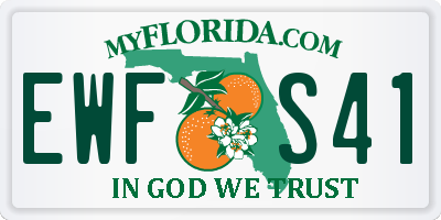 FL license plate EWFS41