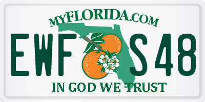 FL license plate EWFS48